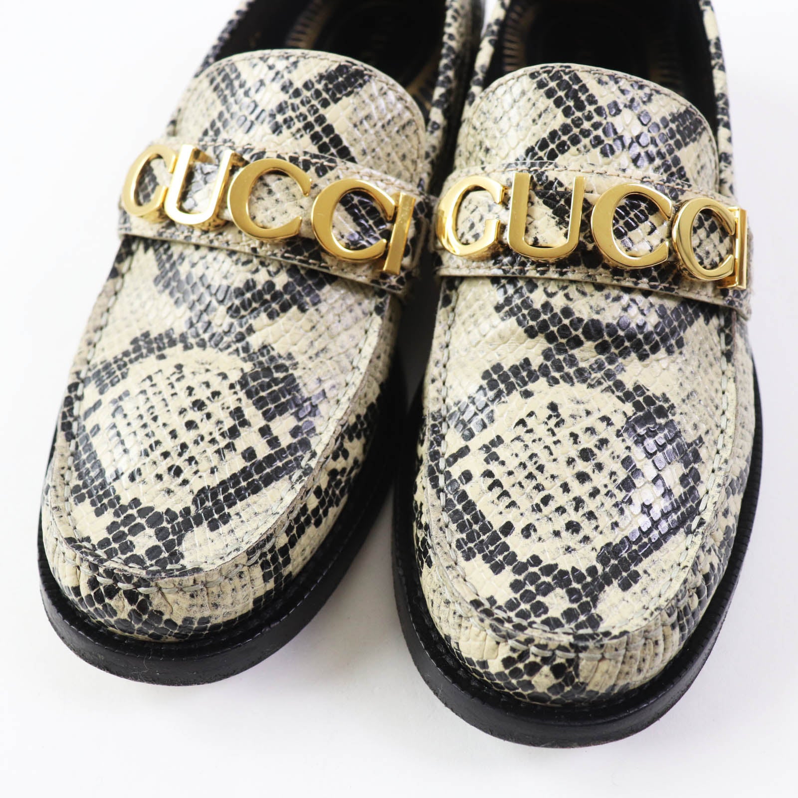 Gucci Embossed Leather Loafers Women