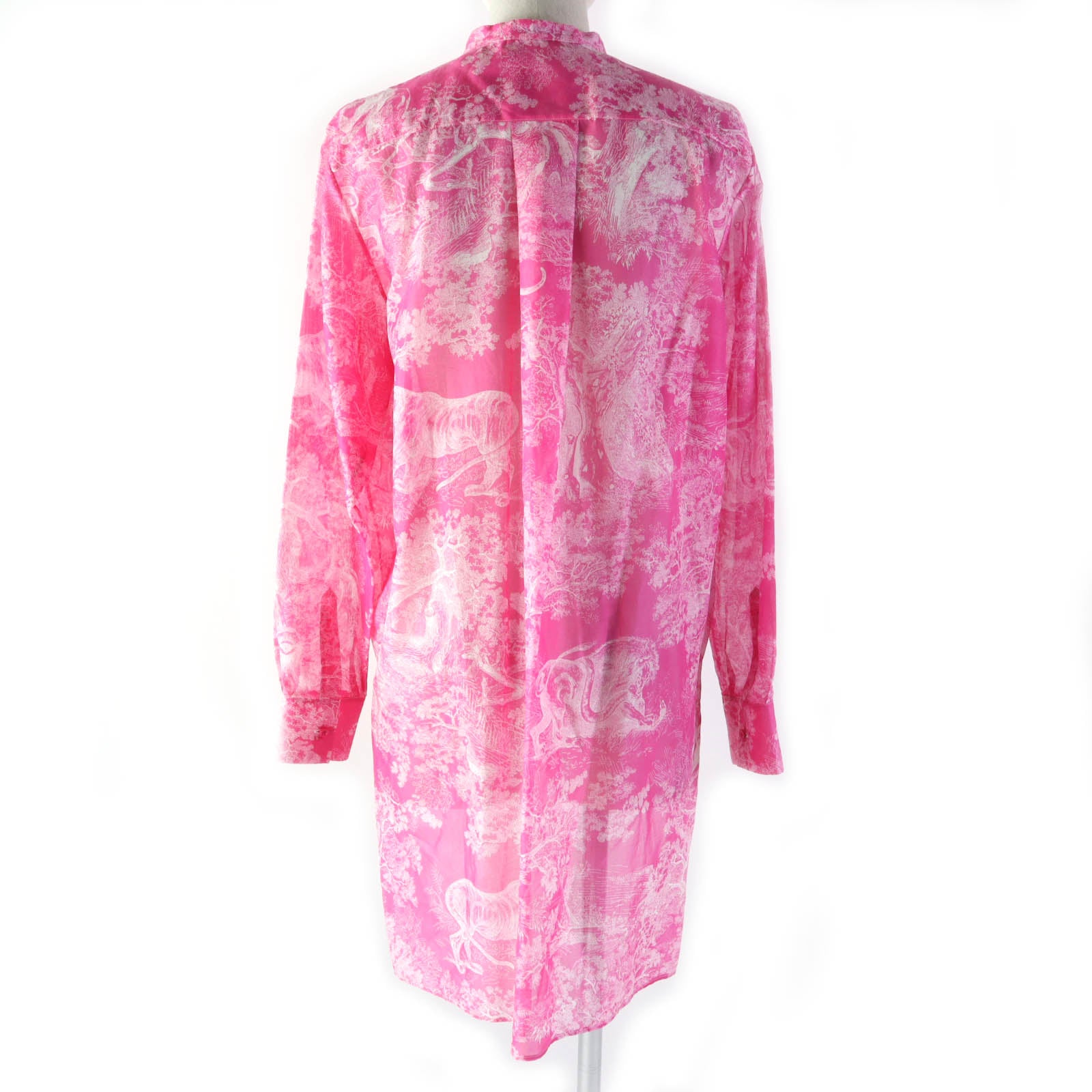 Dior Toile de Jouy No Collar Shirt Pink