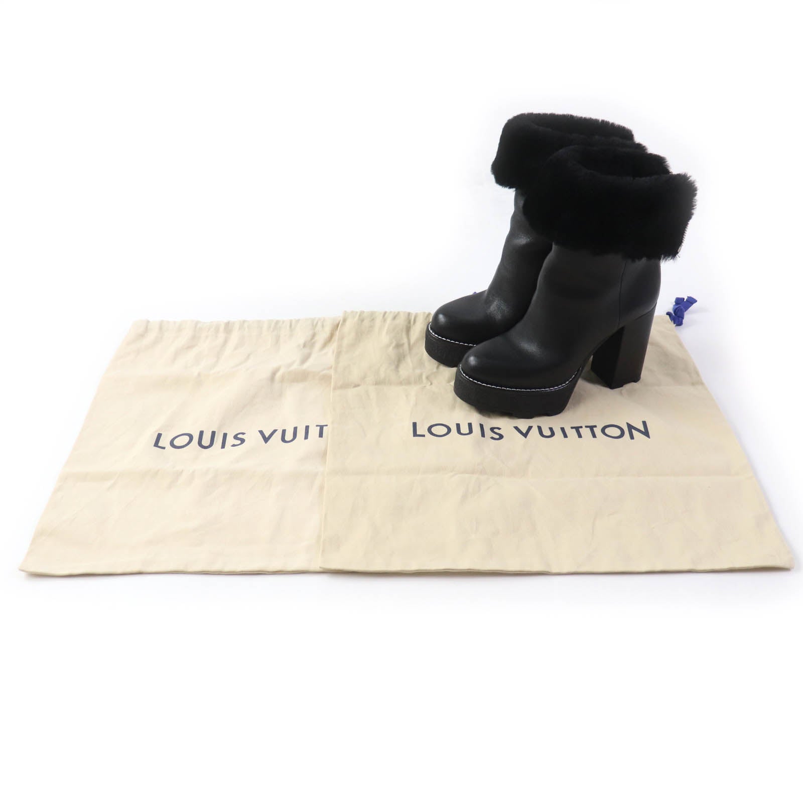 Louis Vuitton Bobur 2way Monogram Leather Boots