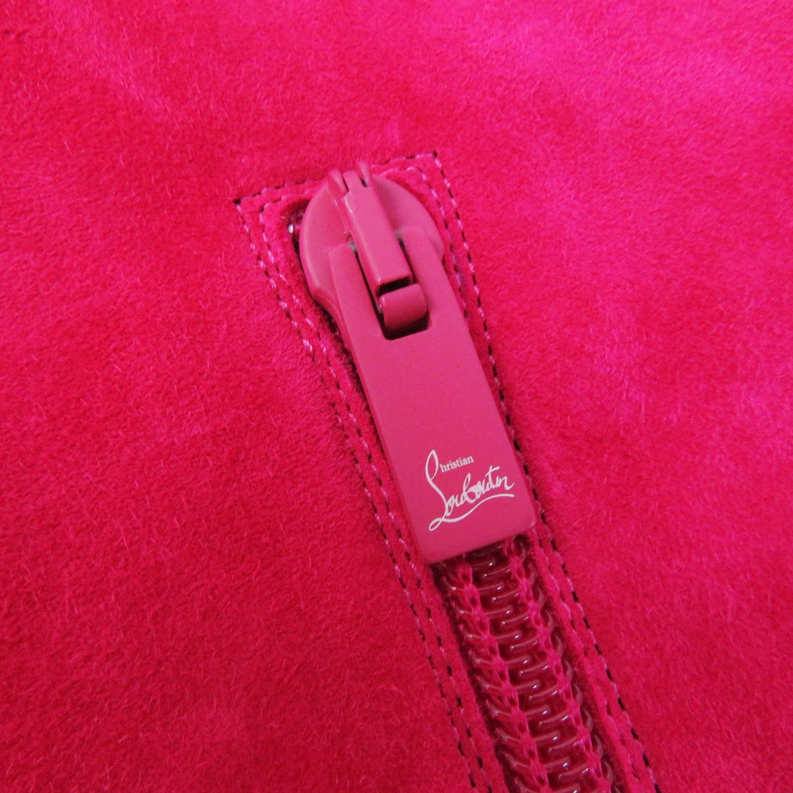 Christian Louboutin Suede Knee High Boots Pink