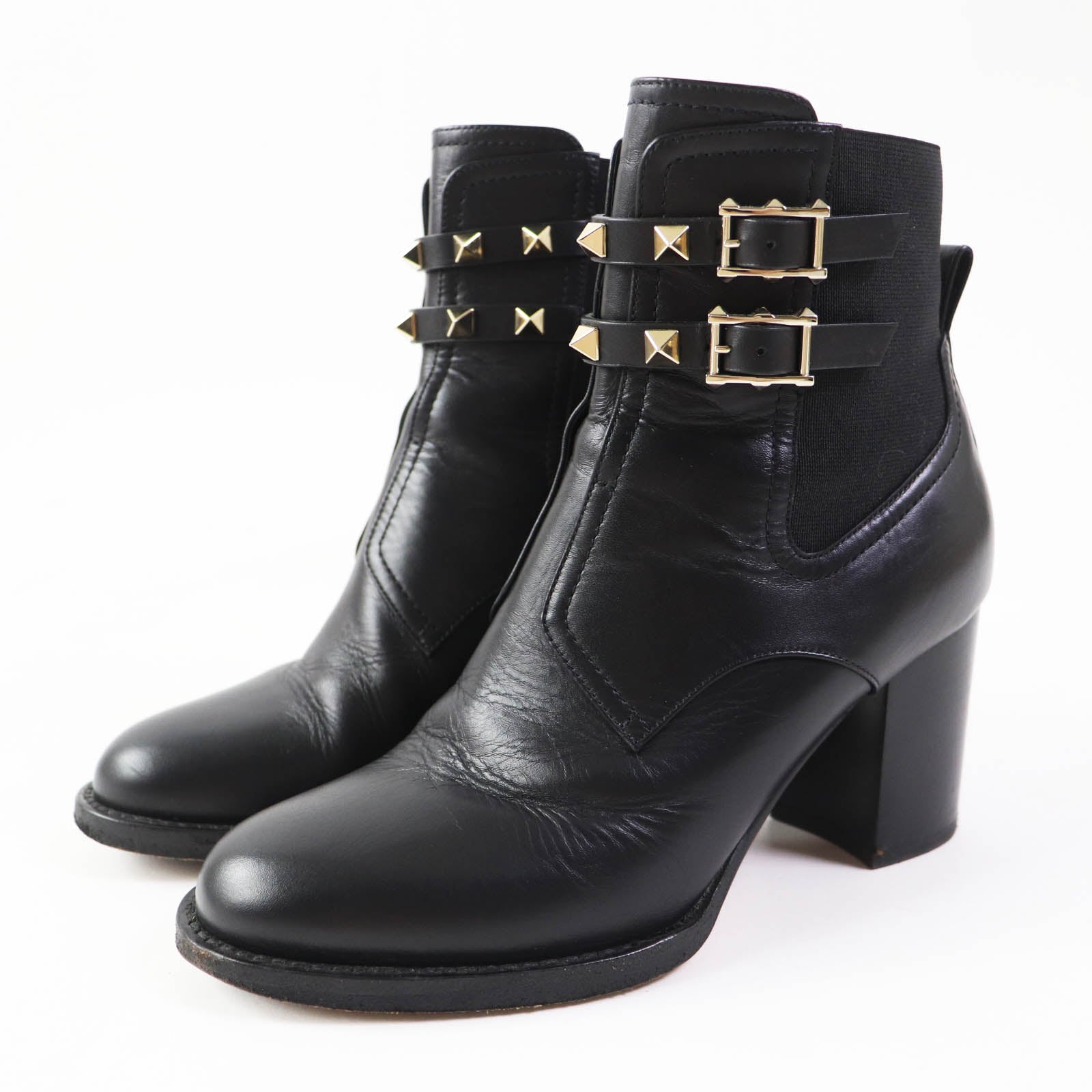 Valentino Rockstud Leather Short Boots Women