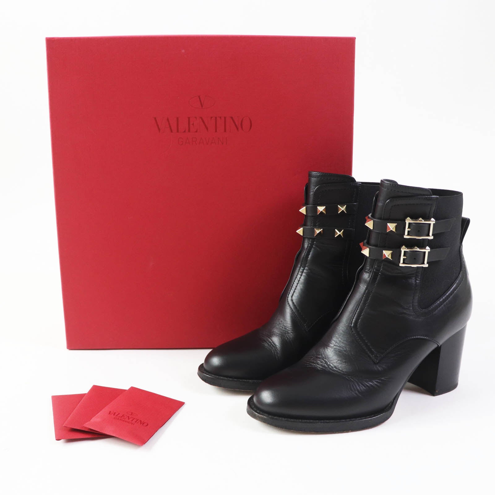 Valentino Rockstud Leather Short Boots Women