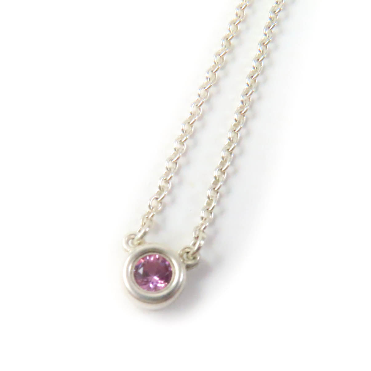 Tiffany & Co Pink Sapphire Pendant Necklace