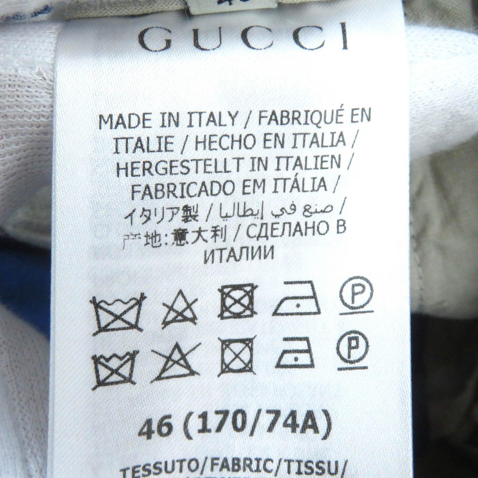 GUCCI Logo Print Straight Long Pants Blue