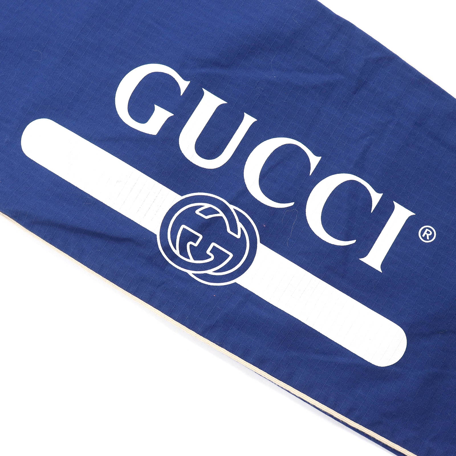 GUCCI Logo Print Straight Long Pants Blue