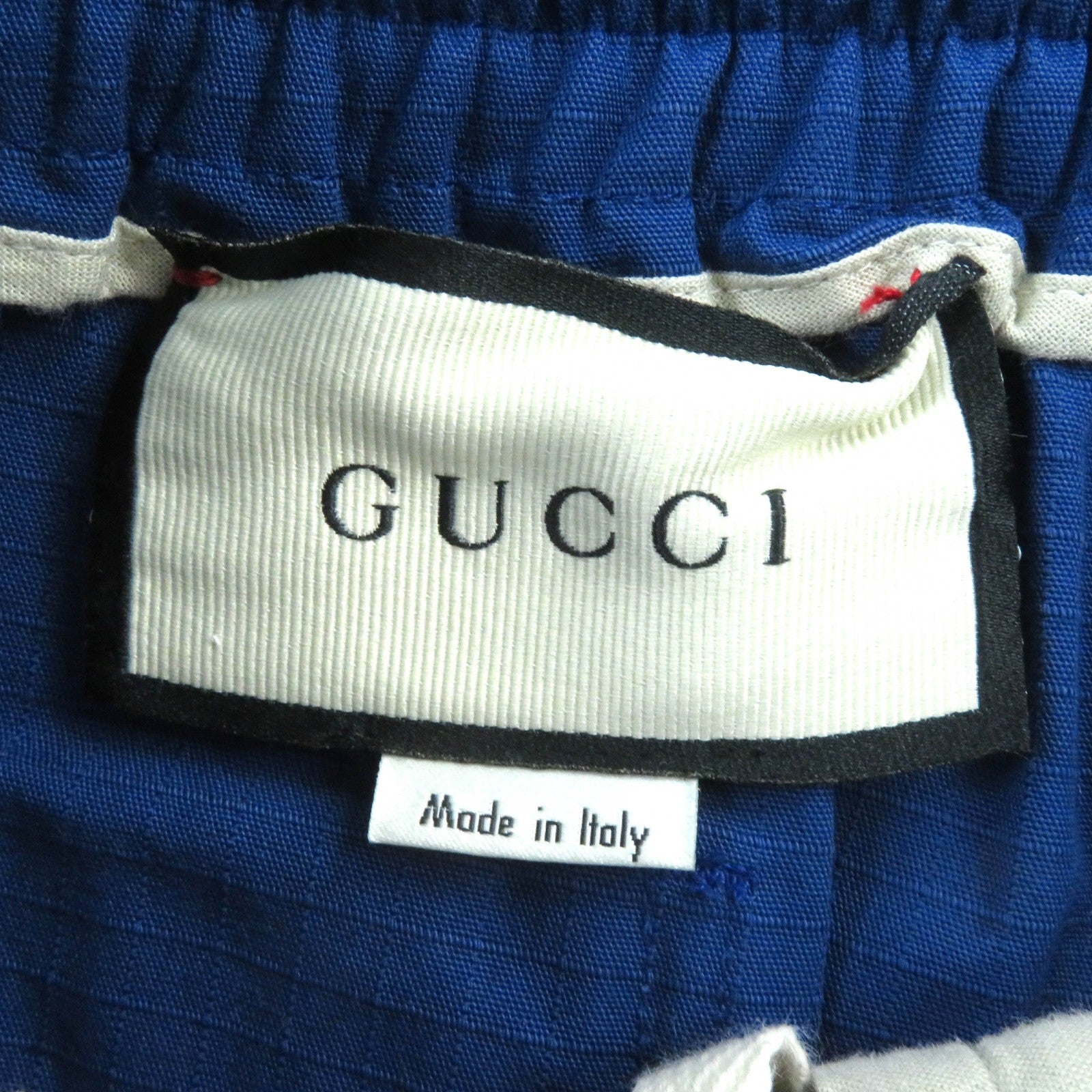 GUCCI Logo Print Straight Long Pants Blue