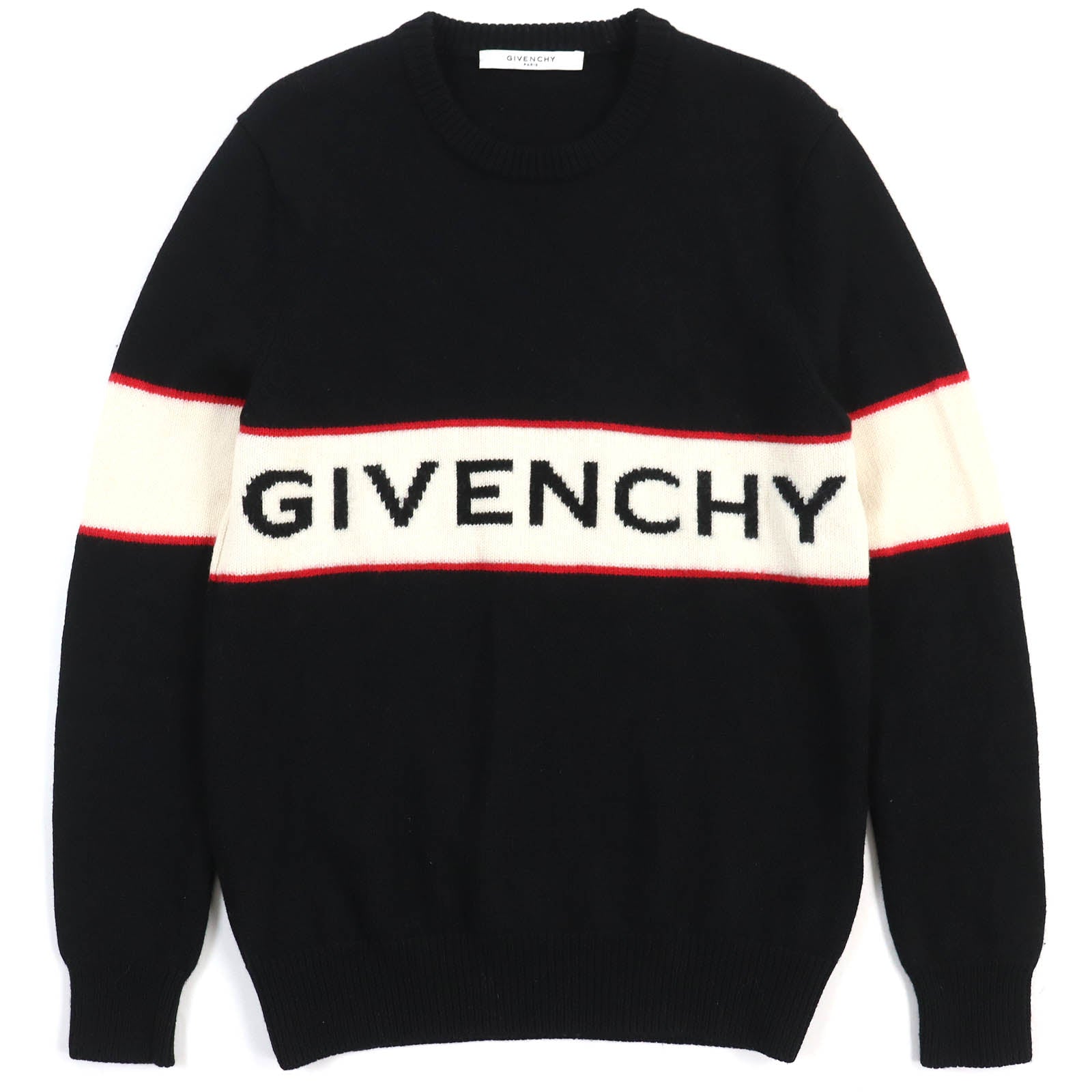 Givenchy Wool Sweatshirt Sweater Black Red S