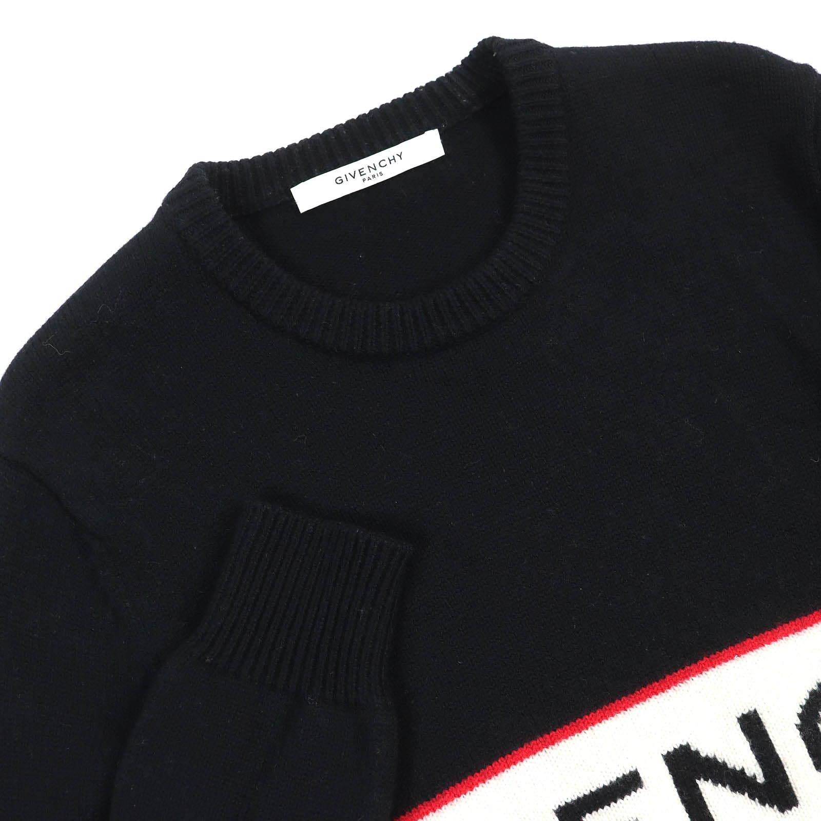 Givenchy Wool Sweatshirt Sweater Black Red S