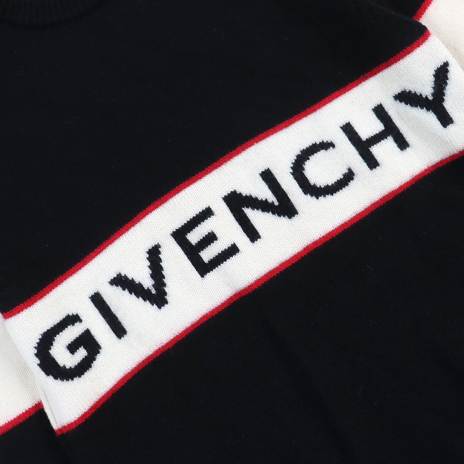 Givenchy Wool Sweatshirt Sweater Black Red S