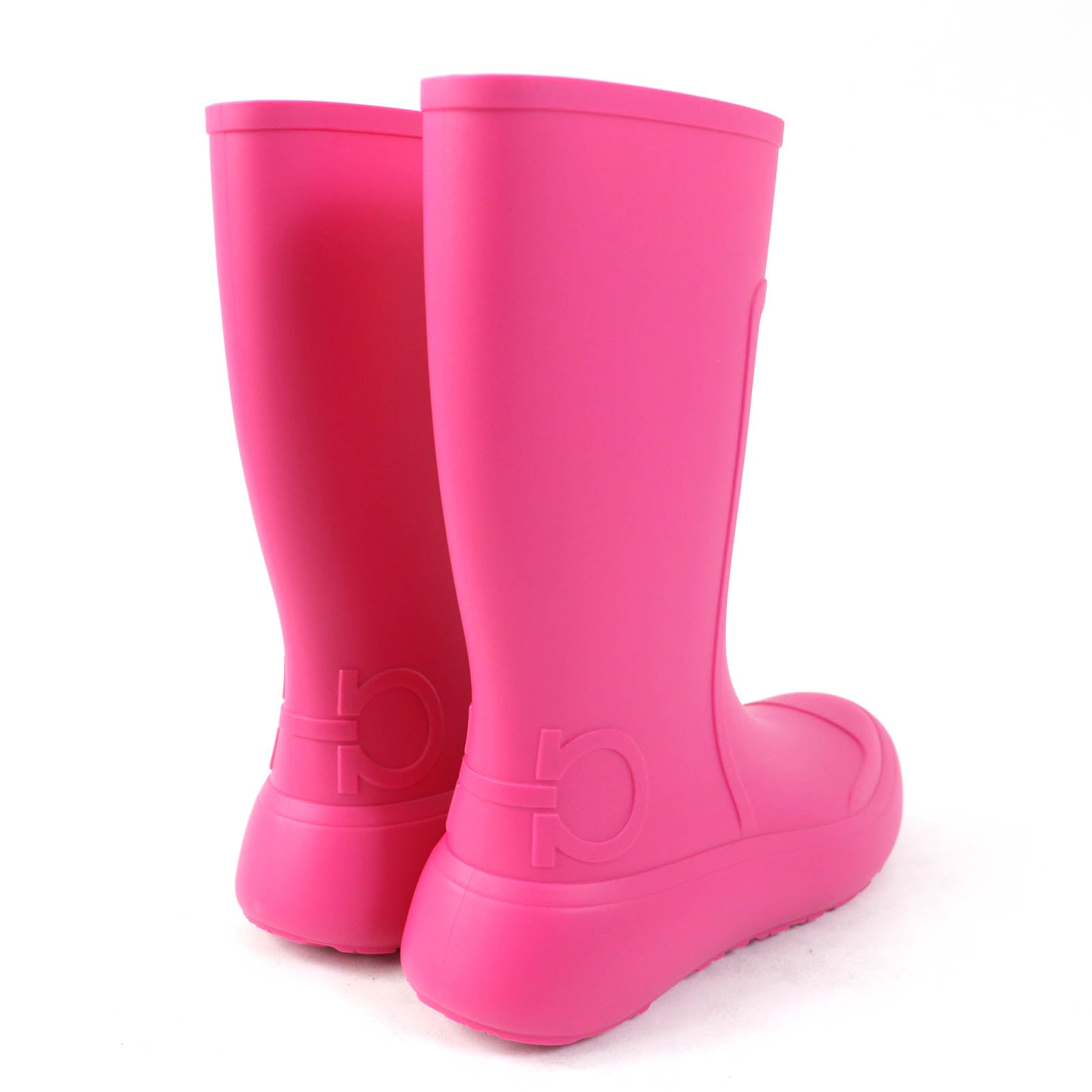 Salvatore Ferragamo Gancini Rubber Boots Pink