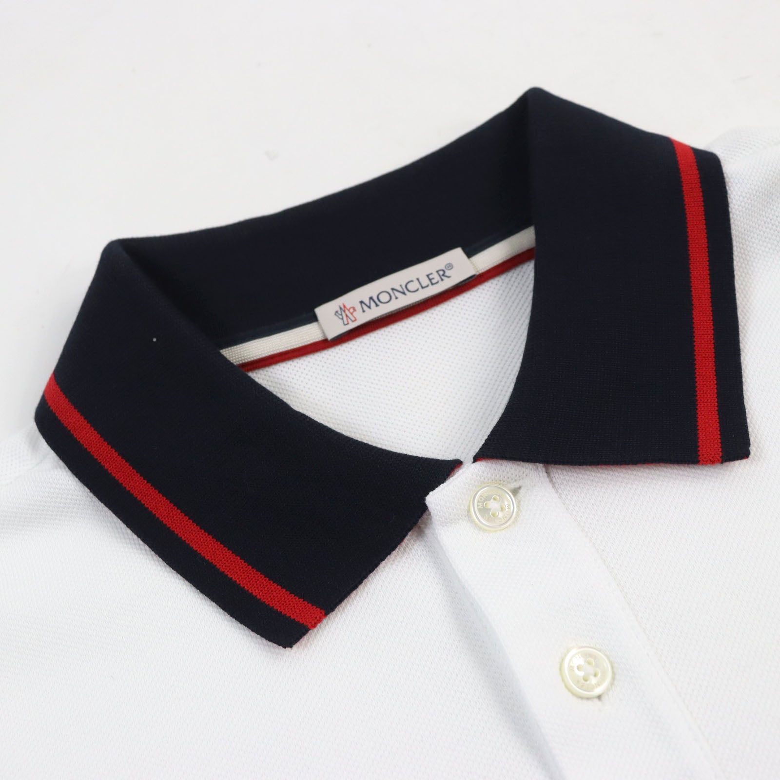 Moncler Cotton Polo Shirt White S