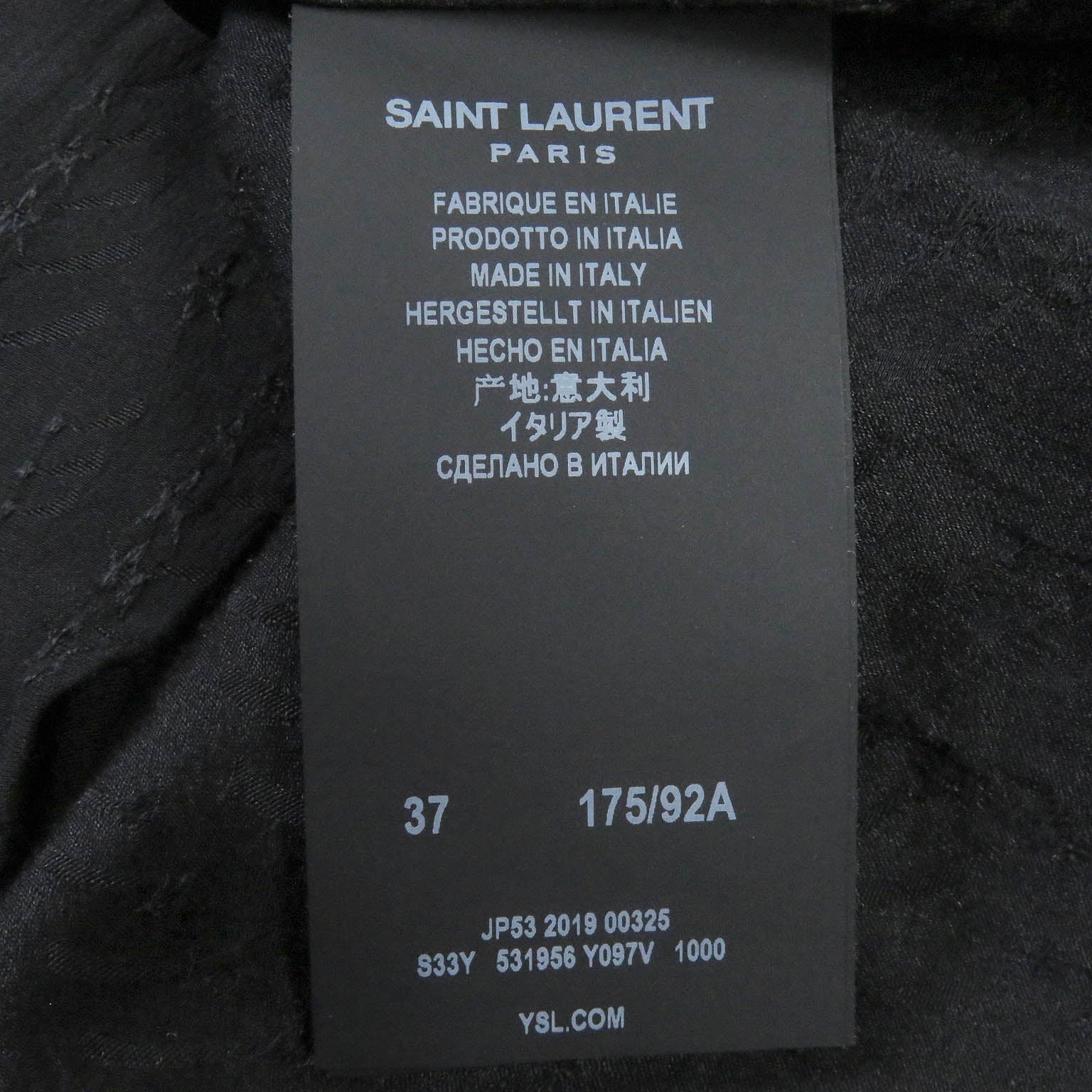 Saint Laurent Silk Star Embroidery Shirt