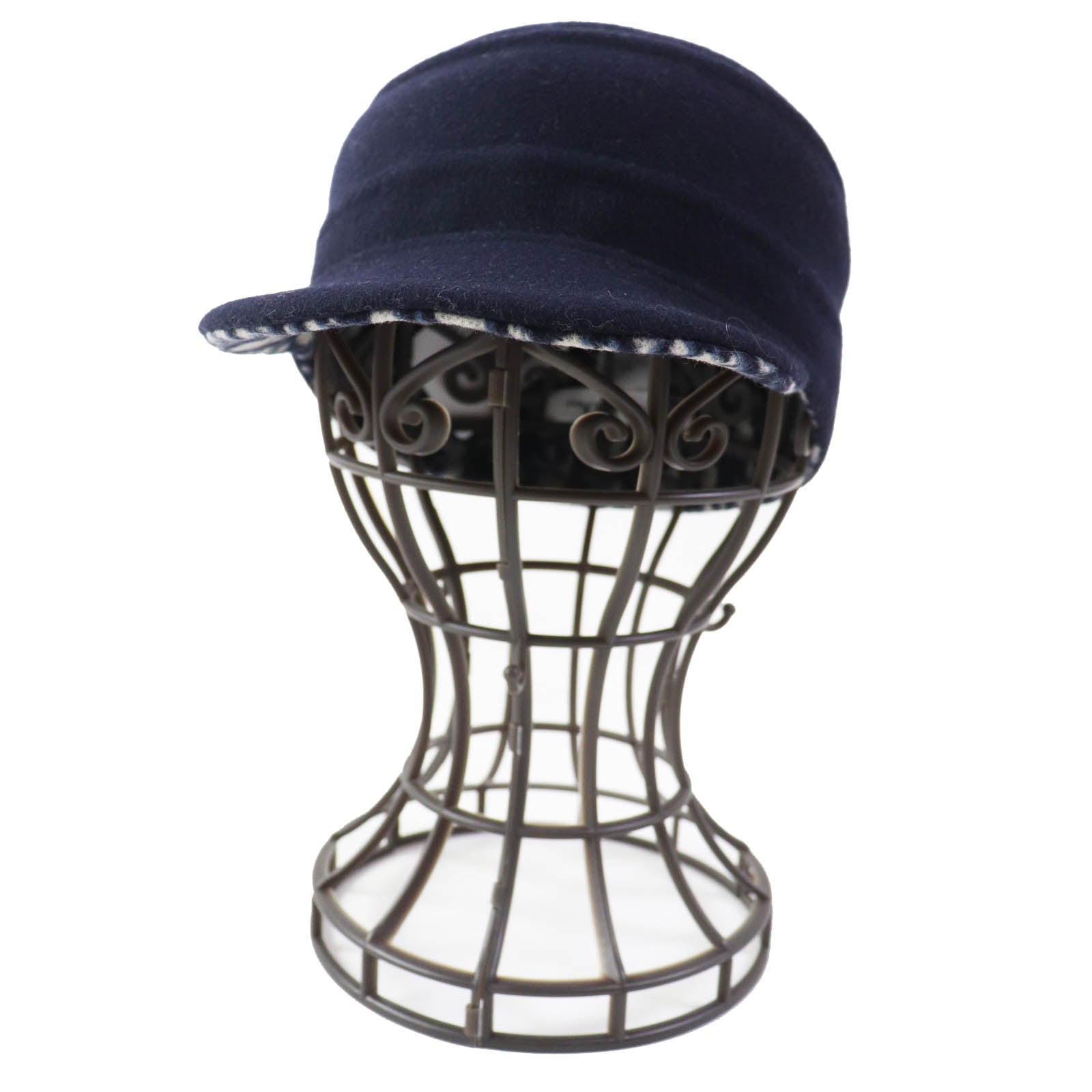 Dior Wool Silk Oblique Cap Dark Navy