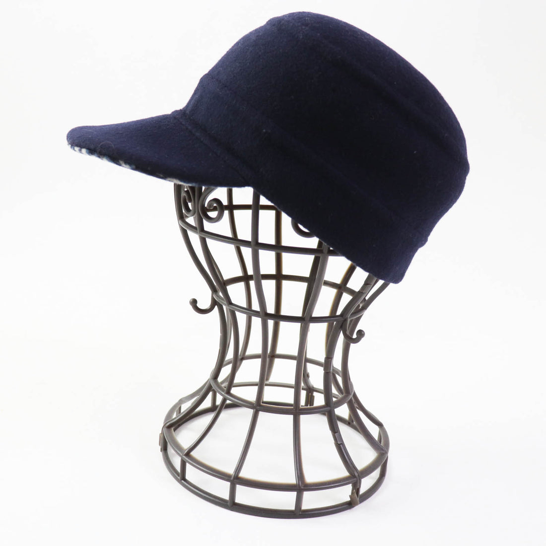 Dior Wool Silk Oblique Cap Dark Navy Women