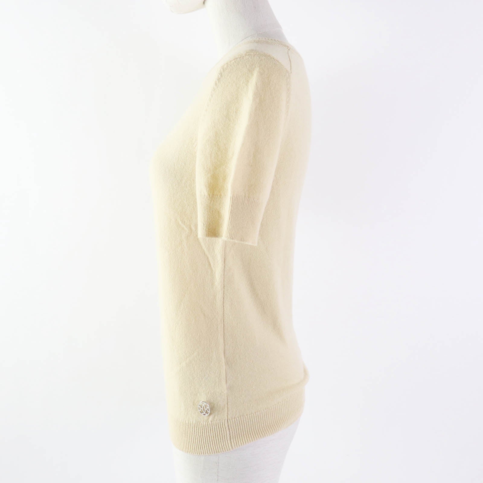 Hermes Cashmere Short Sleeve Knit Top Women