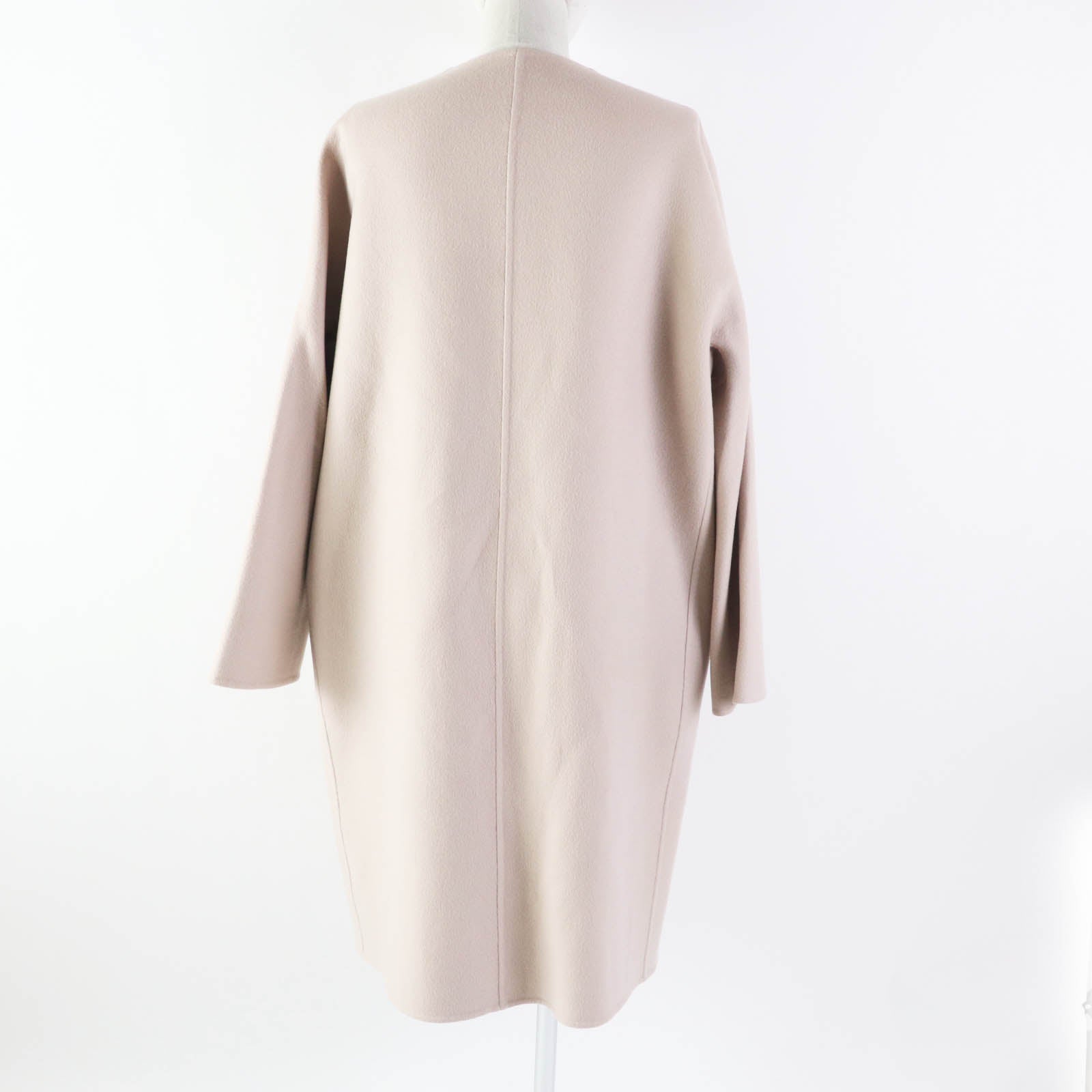 Hermes Cashmere No Collar Zip-up Long Coat