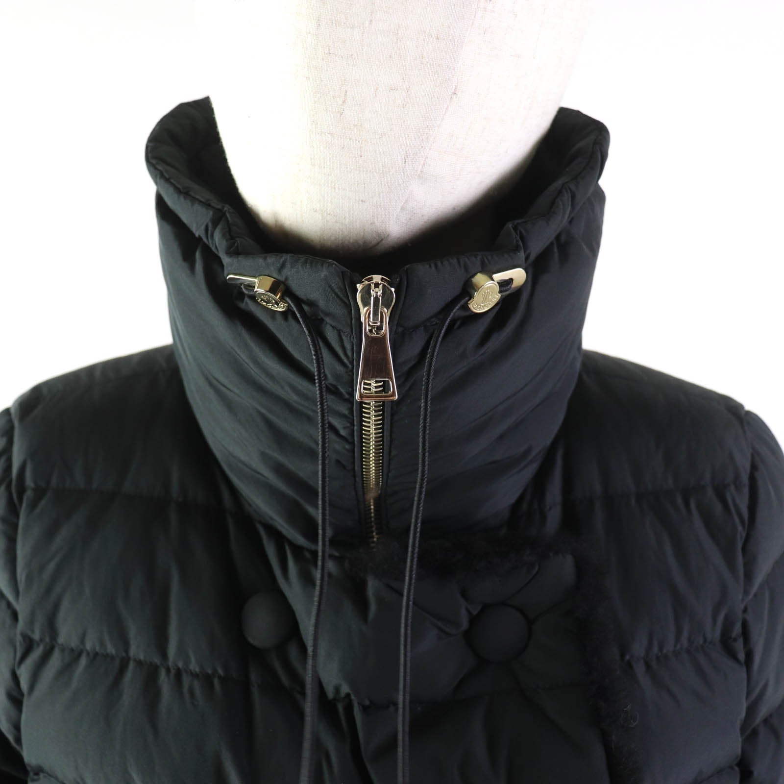 Moncler VITIS Nylon Down Jacket Black Women