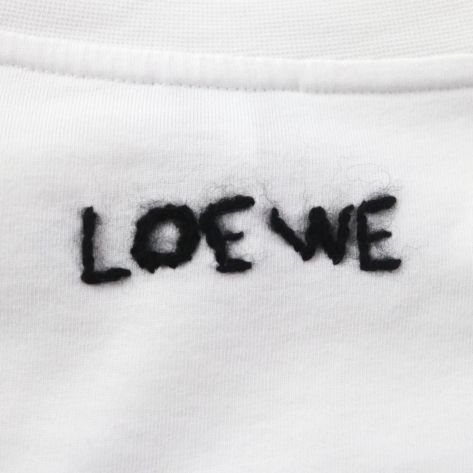 LOEWE Cotton Wool Logo Print T-shirt XS