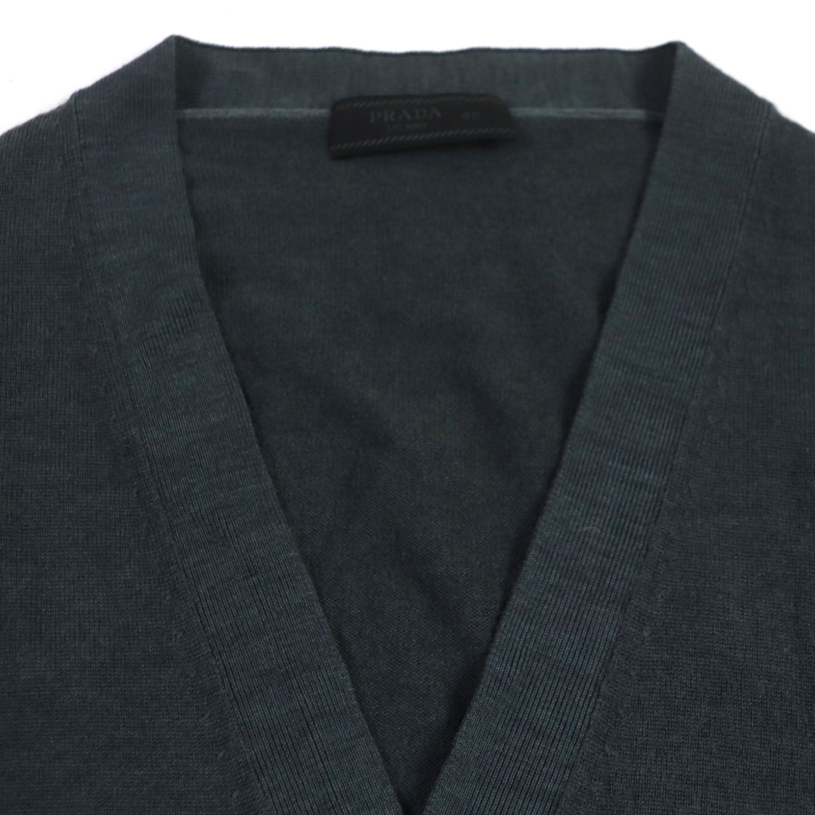 Prada Wool V-Neck Knit Cardigan Mens