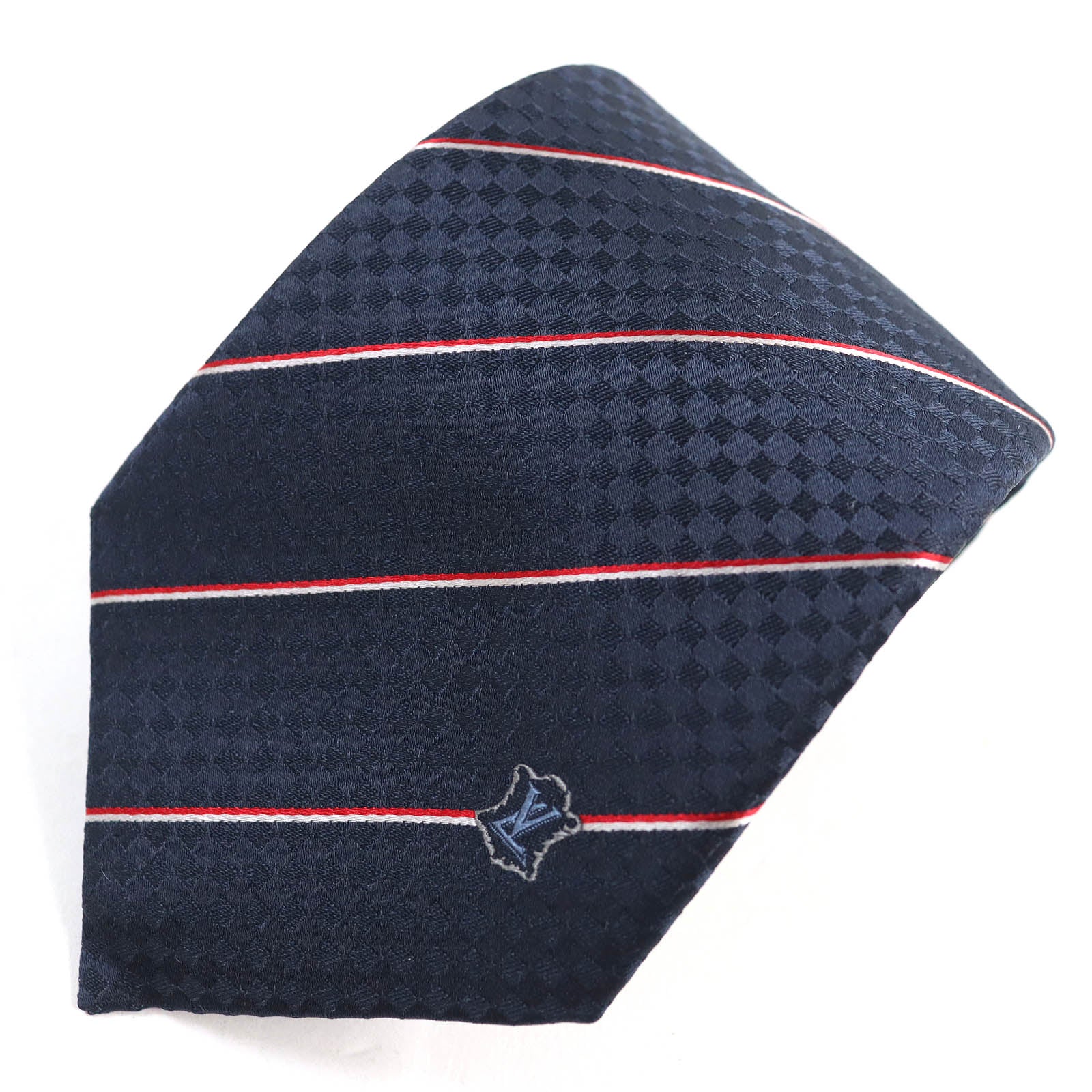 Louis Vuitton Silk Damier Stripes Tie M78755