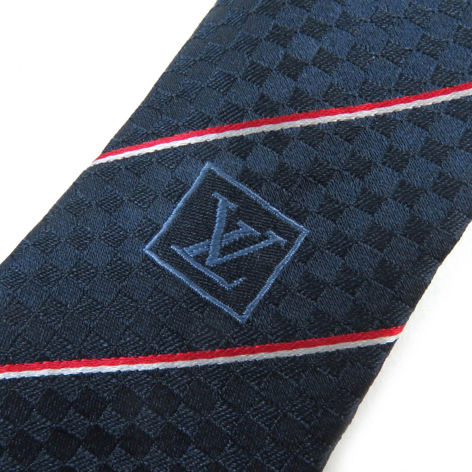 Louis Vuitton Silk Damier Stripes Tie M78755