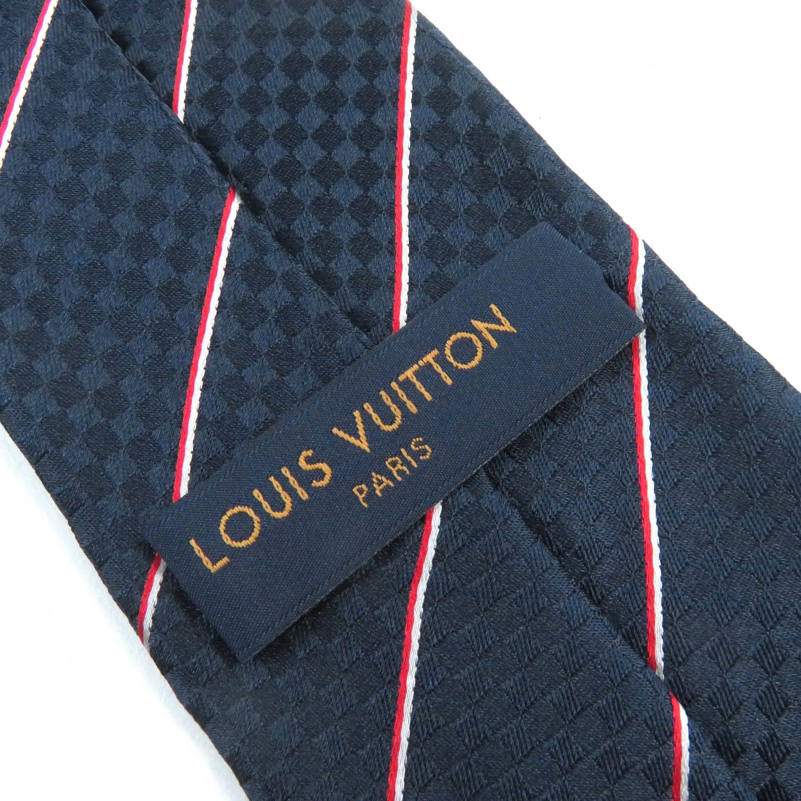 Louis Vuitton Silk Damier Stripes Tie M78755