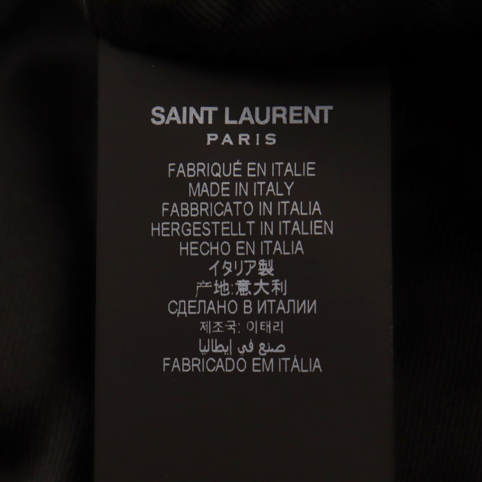 Saint Laurent Lamb Leather Motorcycle Jacket Black