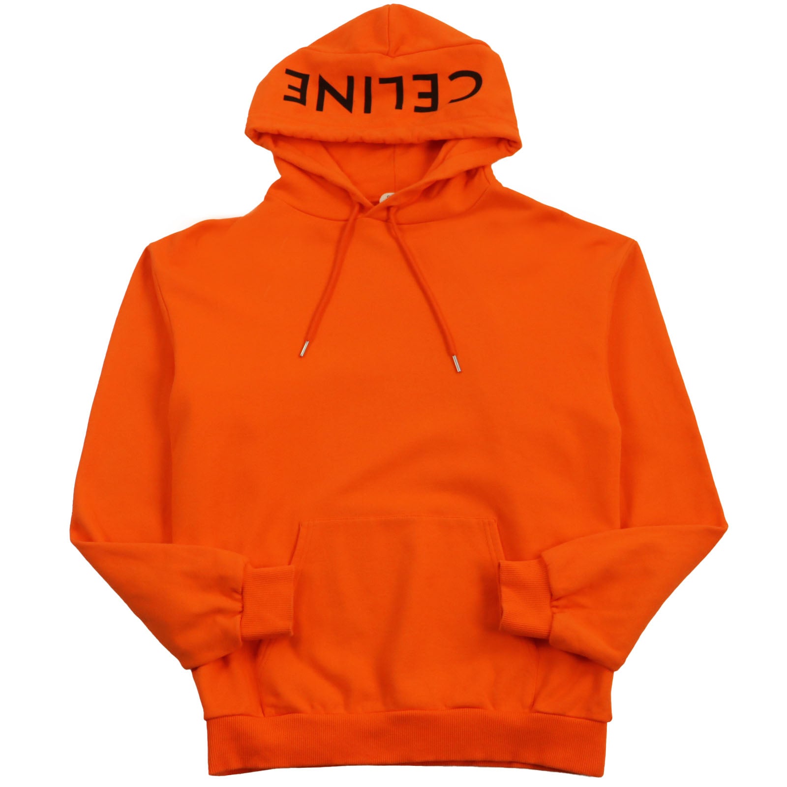 Celine Cotton Loose Hoodie Sweatshirt Orange M