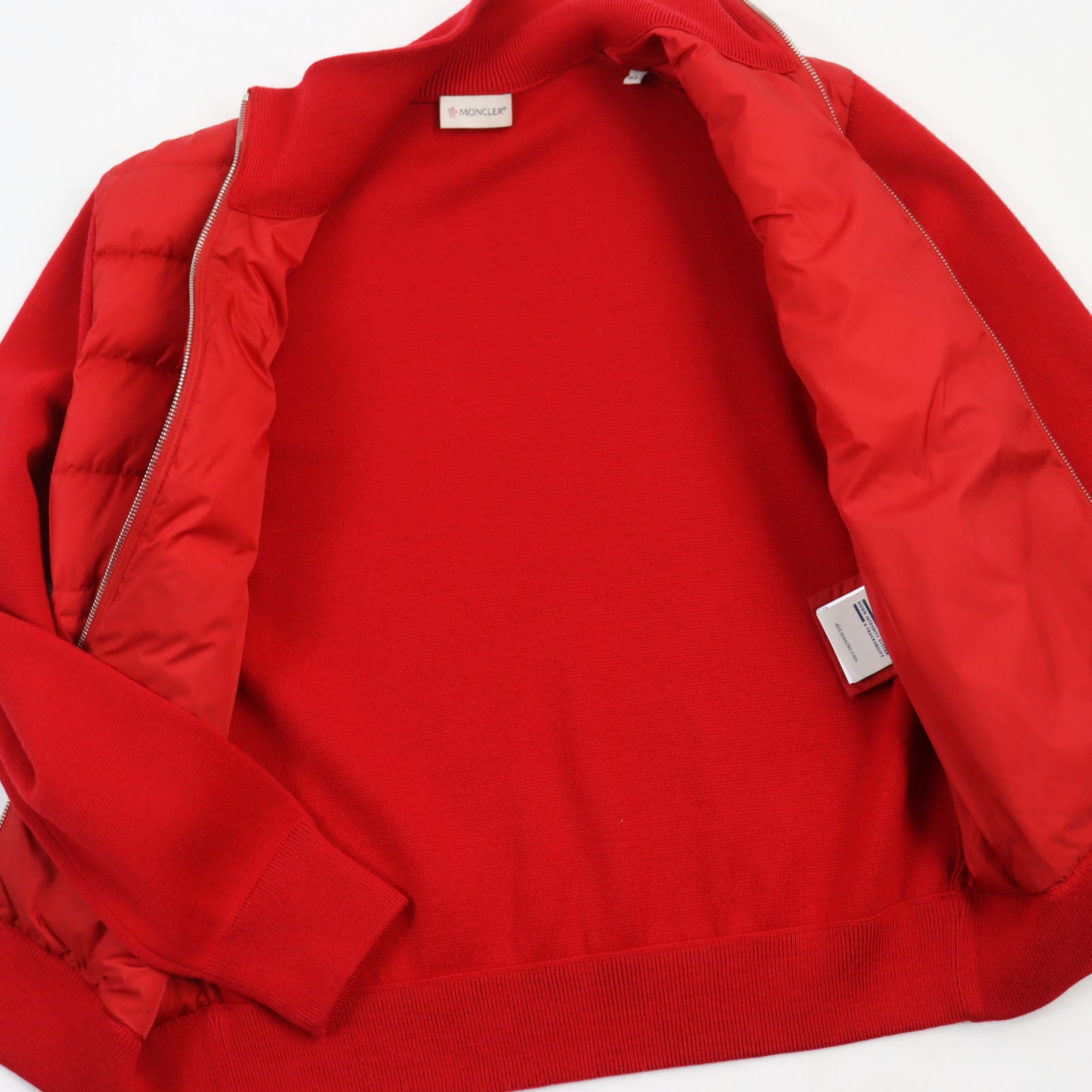 Moncler MAGLIONE TRICOT CARDIGAN Down Jacket Red M