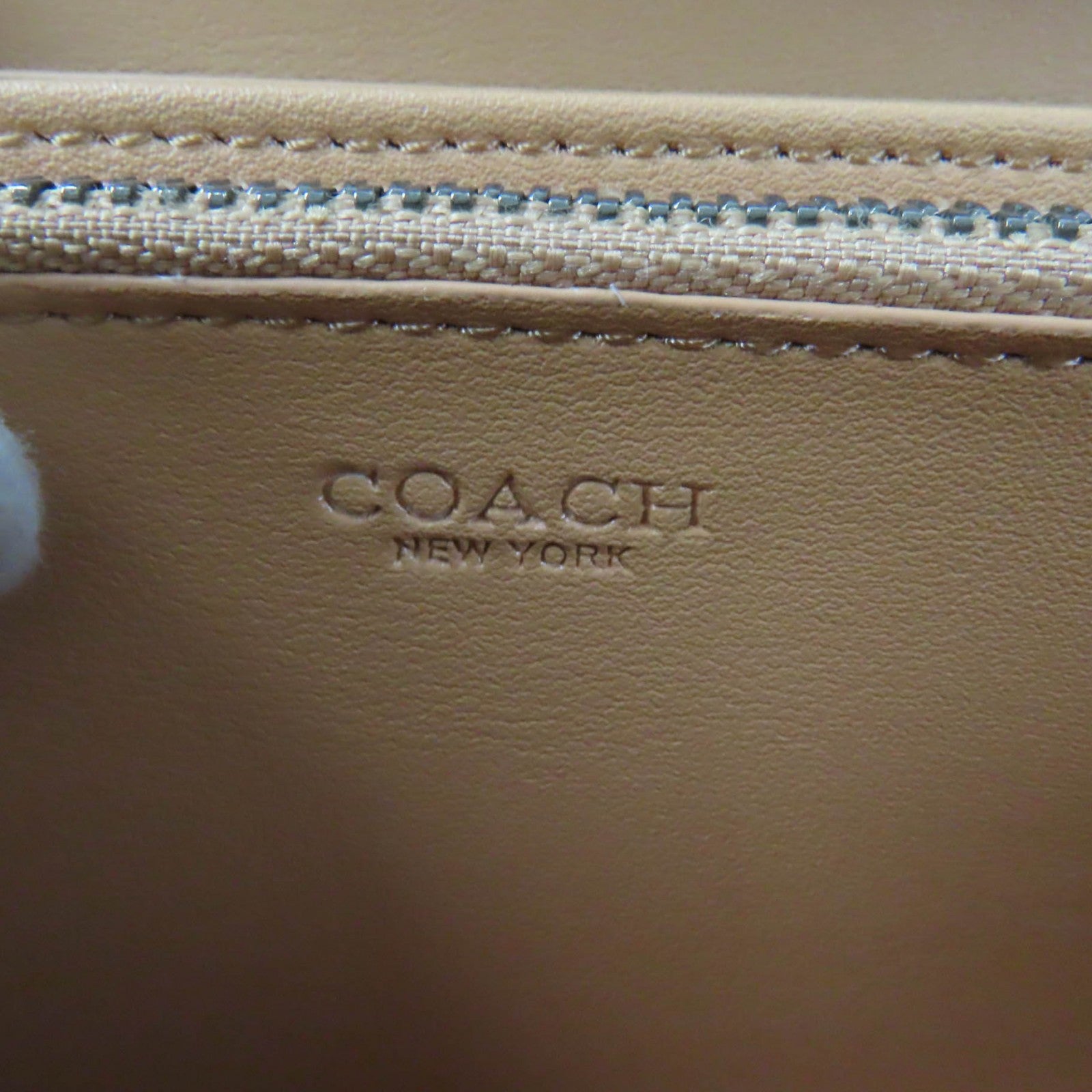 Coach Leather Zip Around Purse Brown