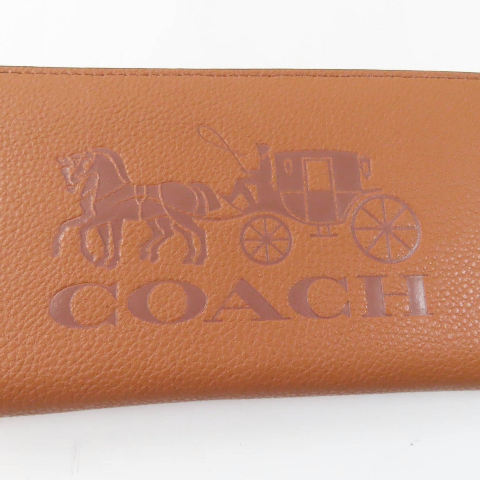 Coach Leather Zip Around Purse Brown