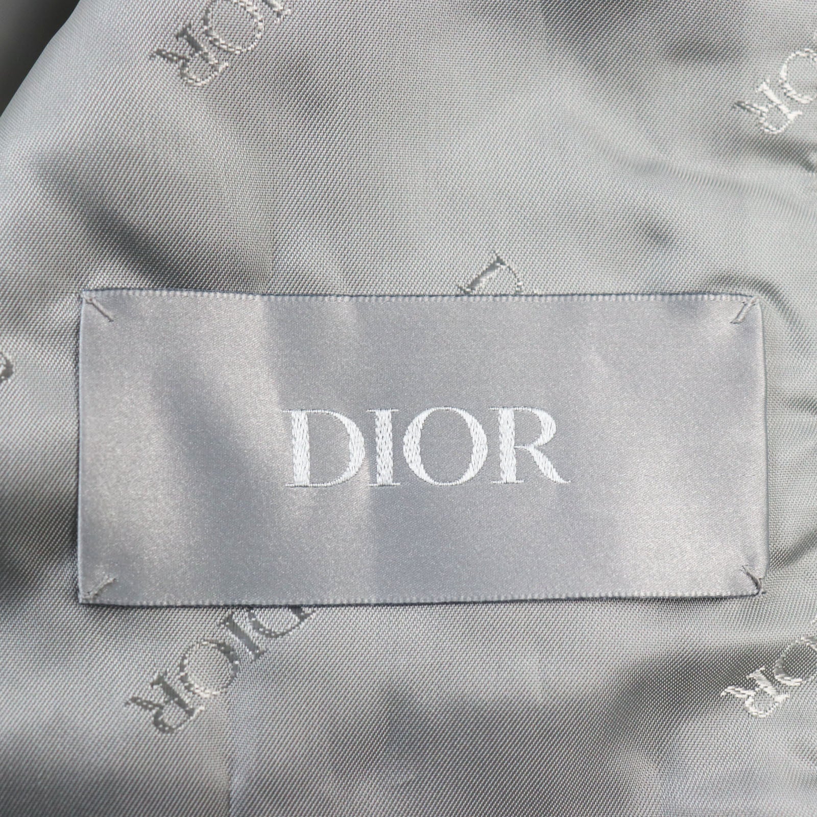 Dior CD Logo Embroidery Zip-Up Jacket Grey