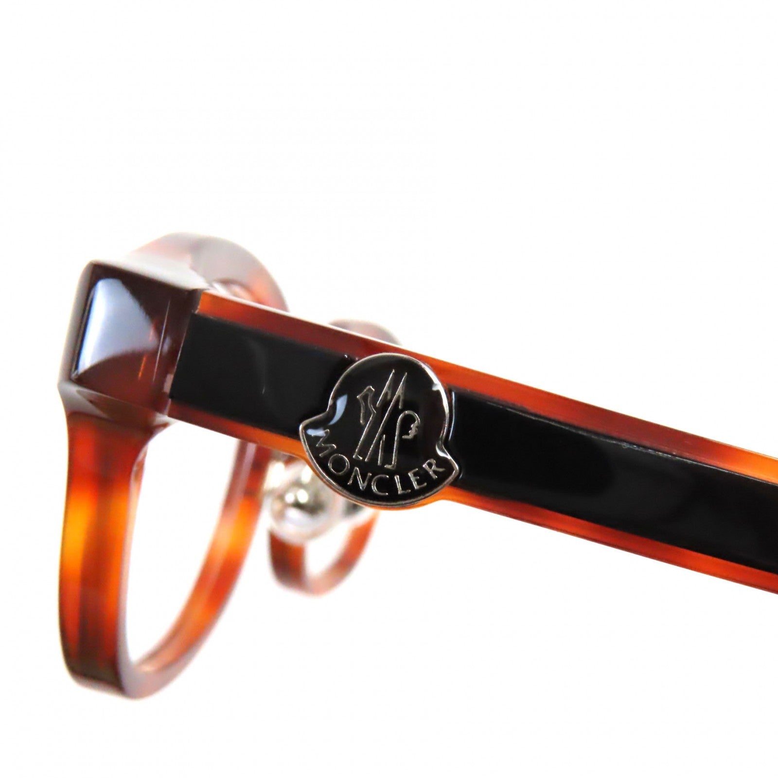 Moncler Logo Metal Marble Glasses Eyewear