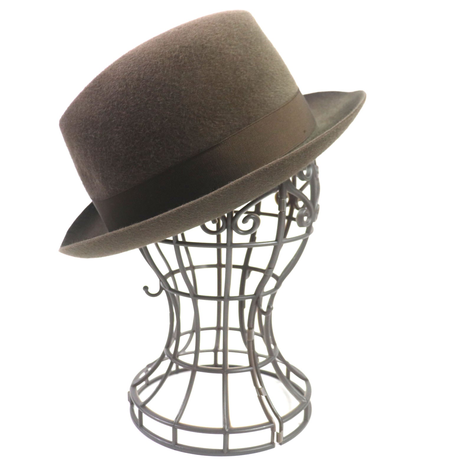 Borsalino Wool Felt Fedora Hat Brown 57