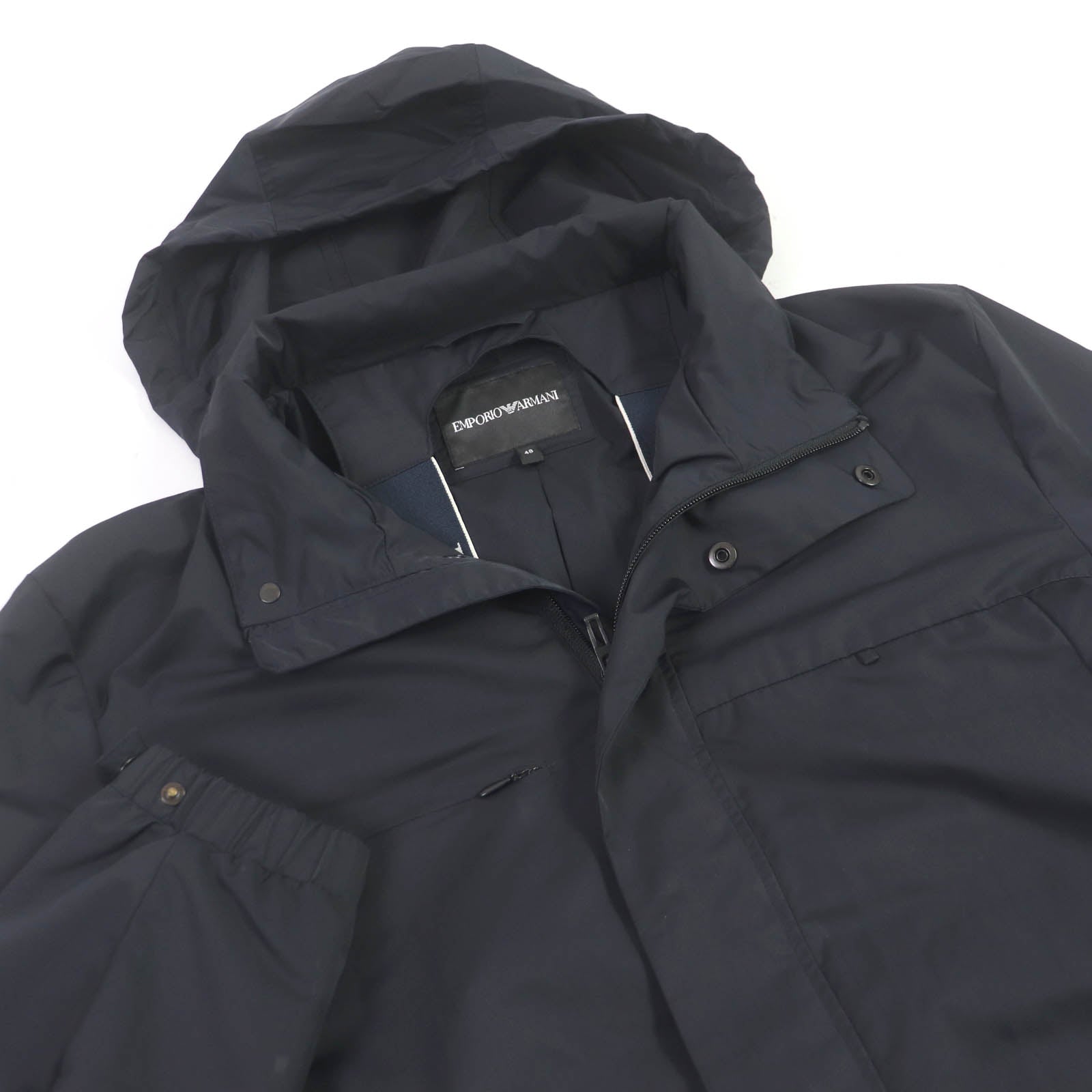 Emporio Armani Polyester Hooded Coat