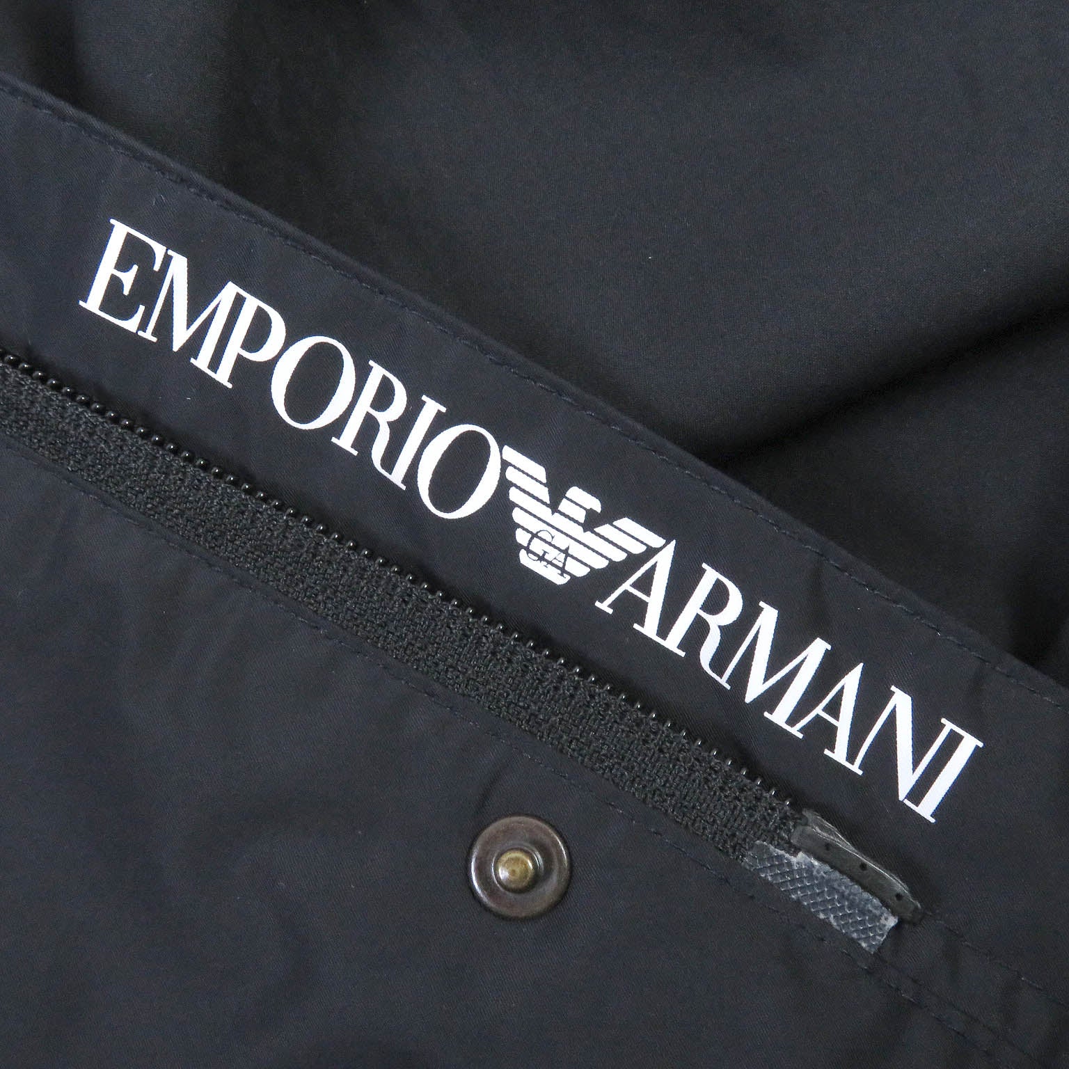 Emporio Armani Polyester Hooded Coat