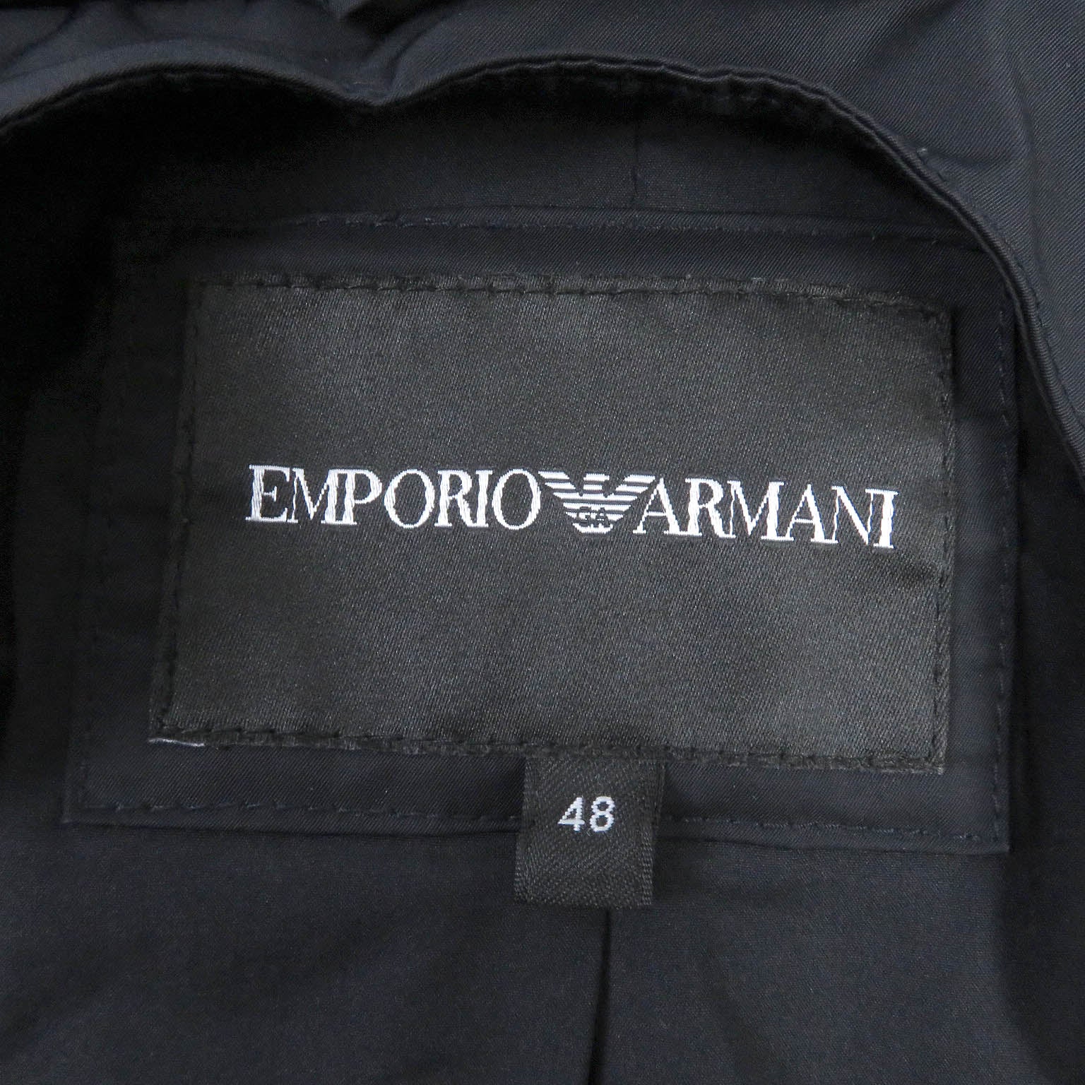 Emporio Armani Polyester Hooded Coat