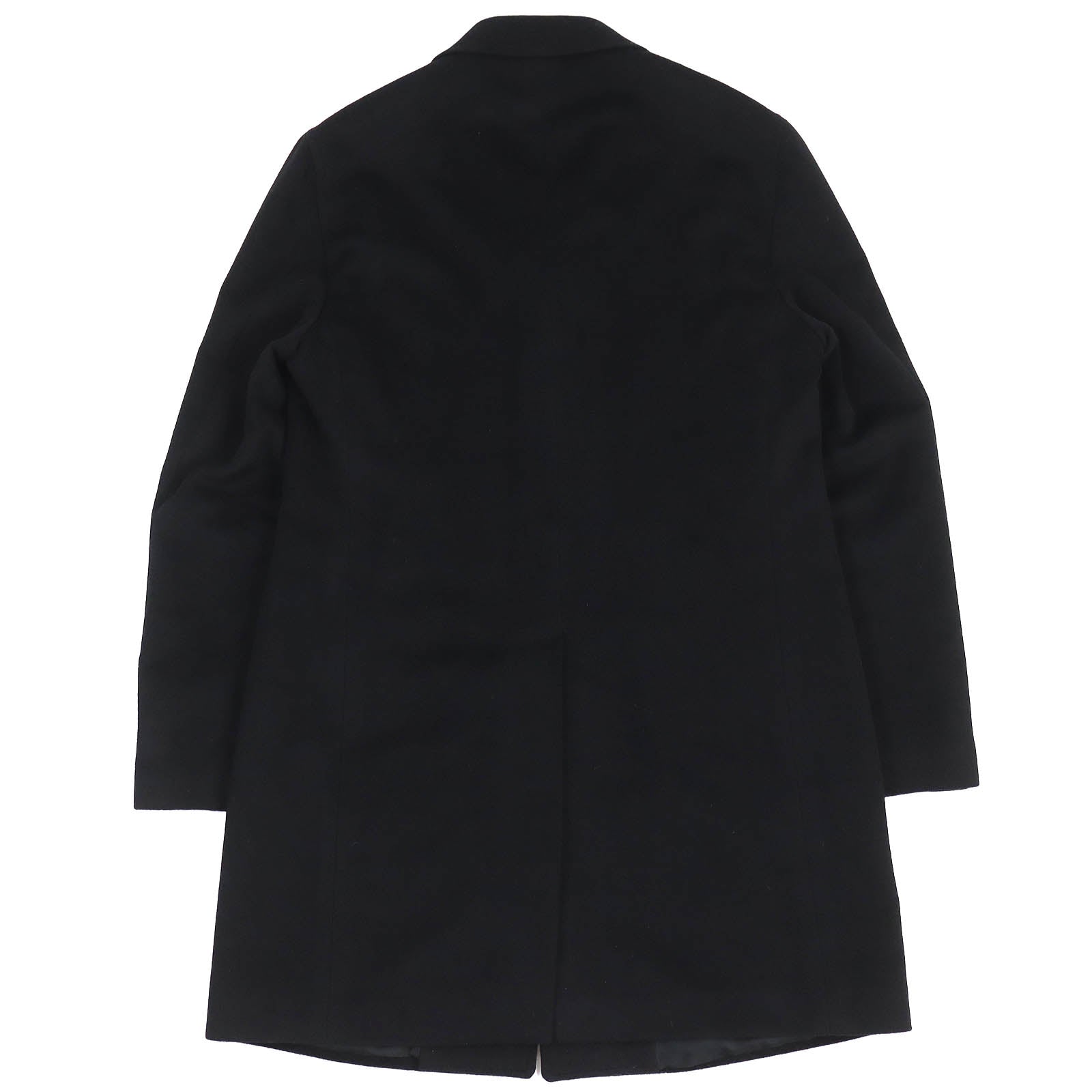 TAGLIATORE Wool Single Long Coat Black