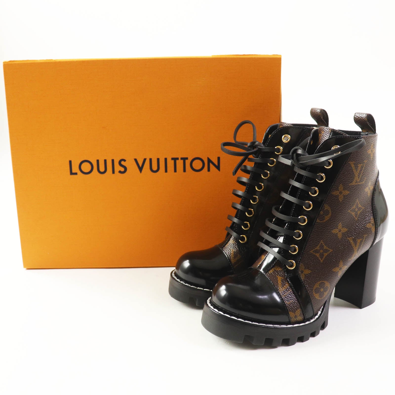 Louis Vuitton Monogram Canvas Ankle Boots 36.5