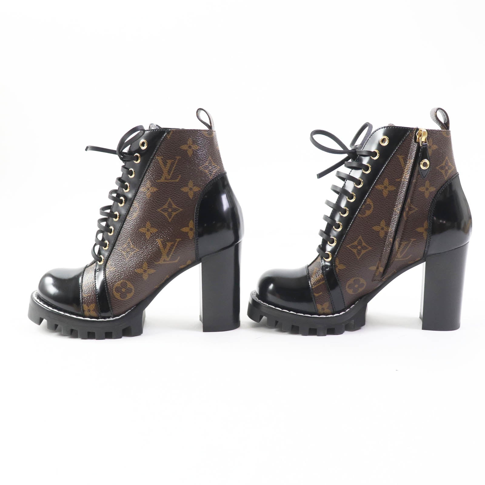 Louis Vuitton Monogram Canvas Ankle Boots 36.5