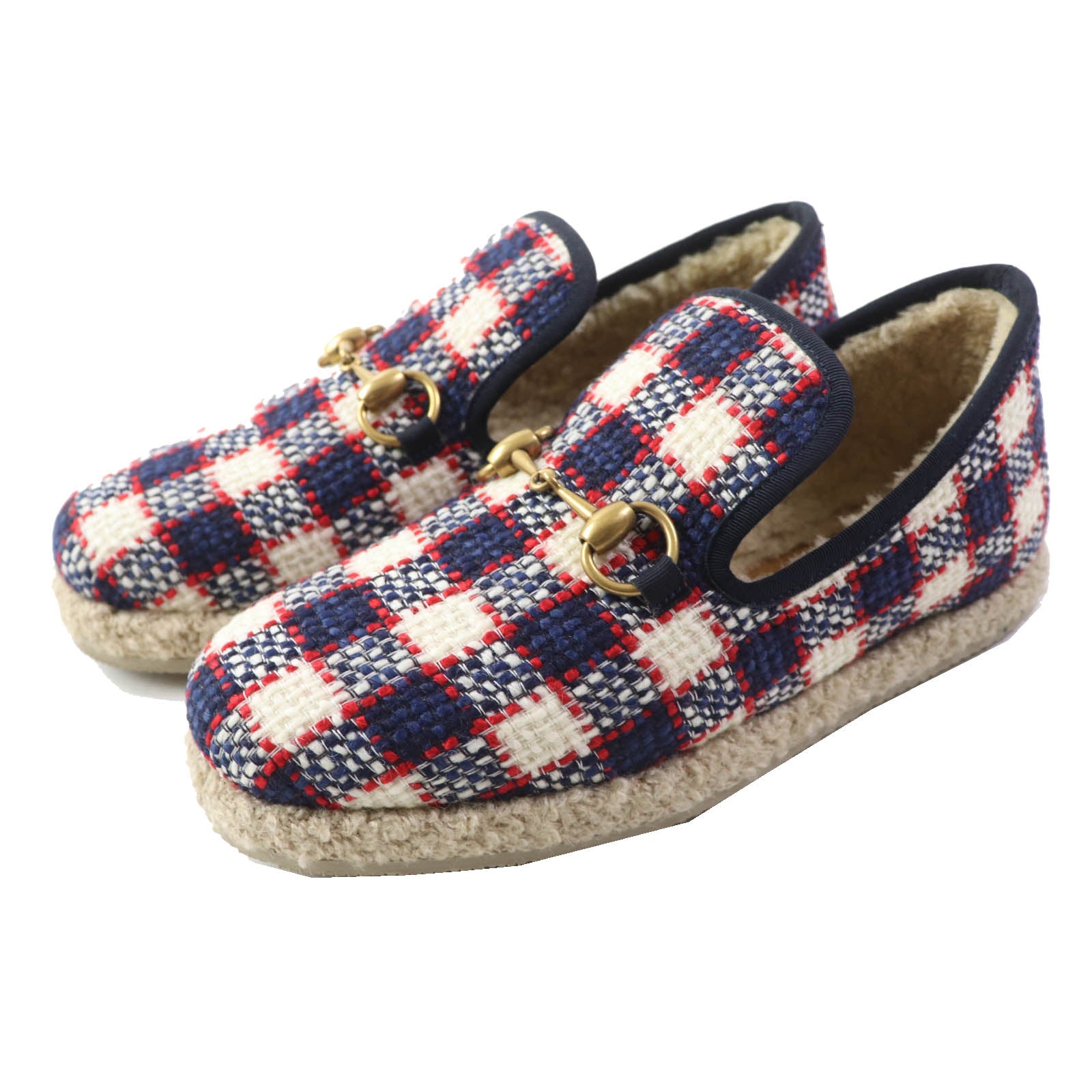 Gucci Horsebit Tweed Loafers 36.5 Women