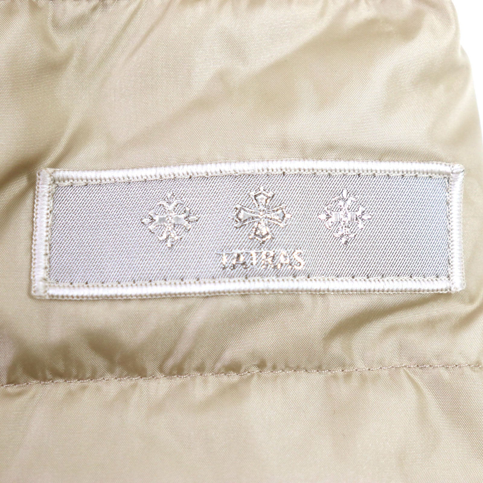 TATRAS Nylon No-collar Down Jacket Beige