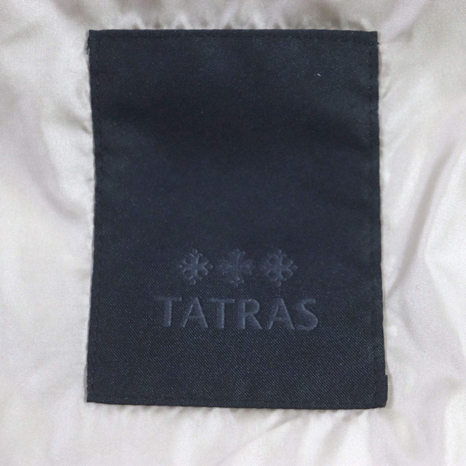 TATRAS Nylon No-collar Down Jacket Beige