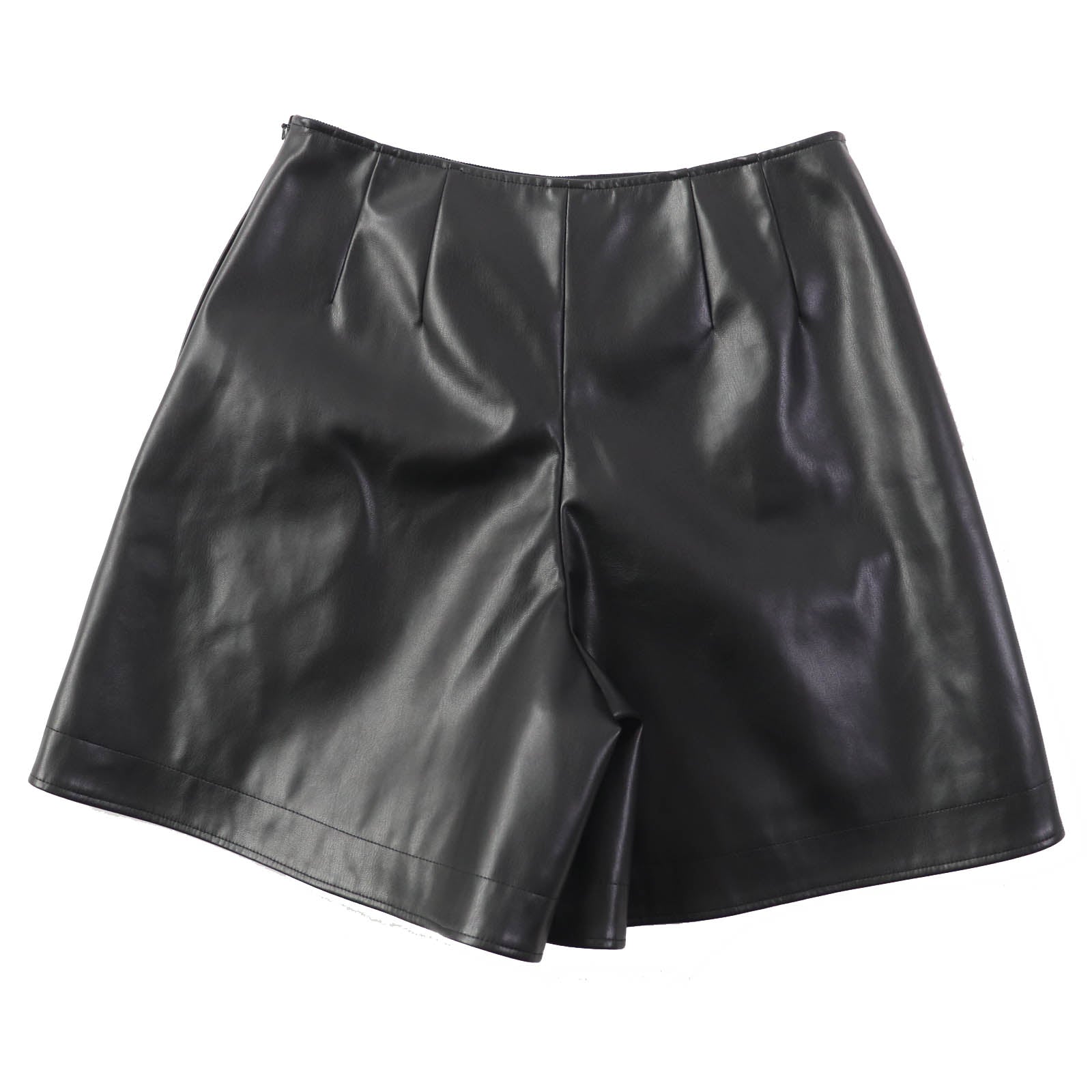 FOXEY NEW YORK Synthetic Leather Shorts Black Women