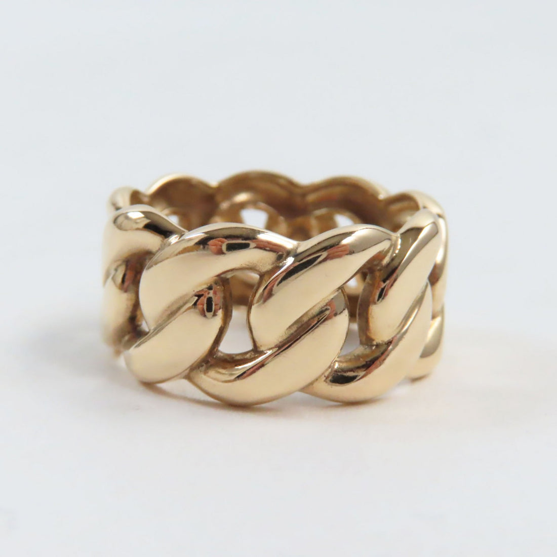 AVALANCHE K10 Gold Miami Ring for Men