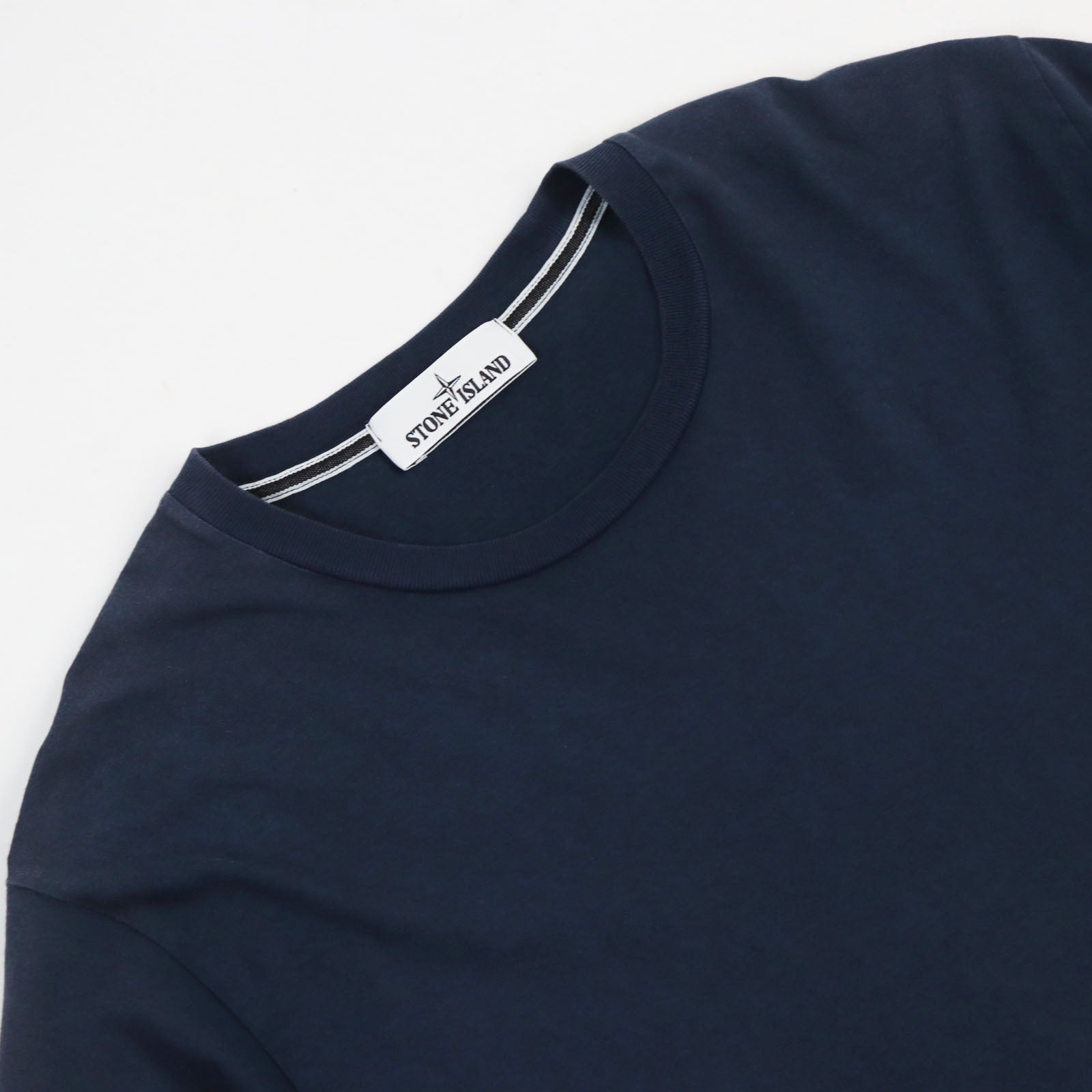 STONE ISLAND Cotton Logo T-Shirt Blue L