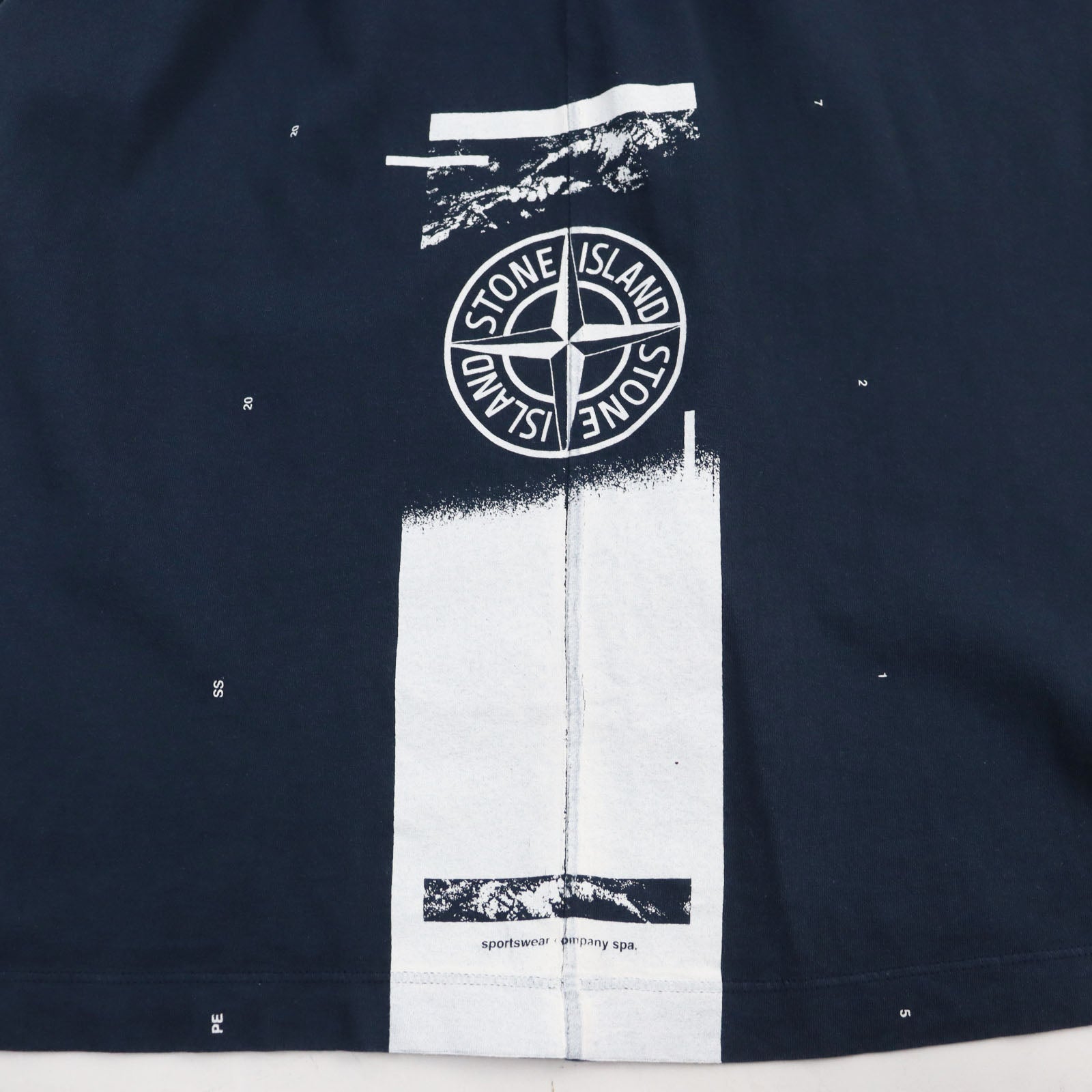 STONE ISLAND Cotton Logo T-Shirt Blue L