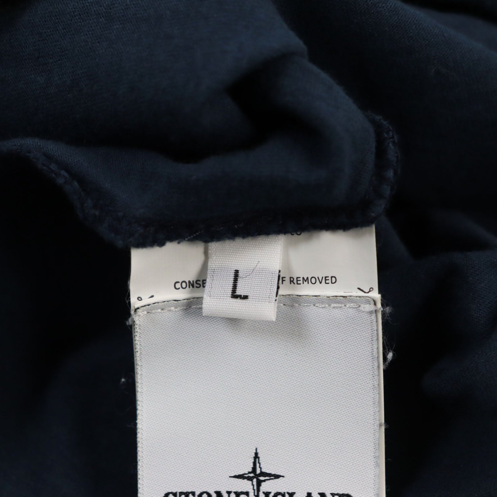 STONE ISLAND Cotton Logo T-Shirt Blue L