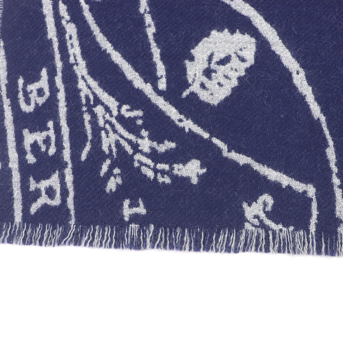 Berluti Wool Calligraphy Scritto Fringe Scarf