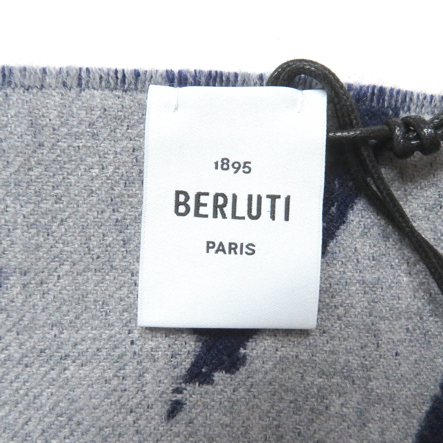 Berluti Wool Calligraphy Scritto Fringe Scarf